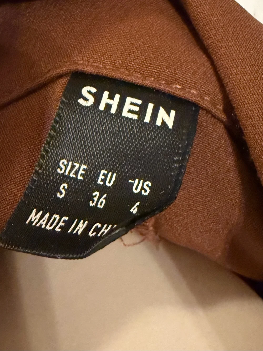 SHEIN Brown Tailored Two-Button Blazer